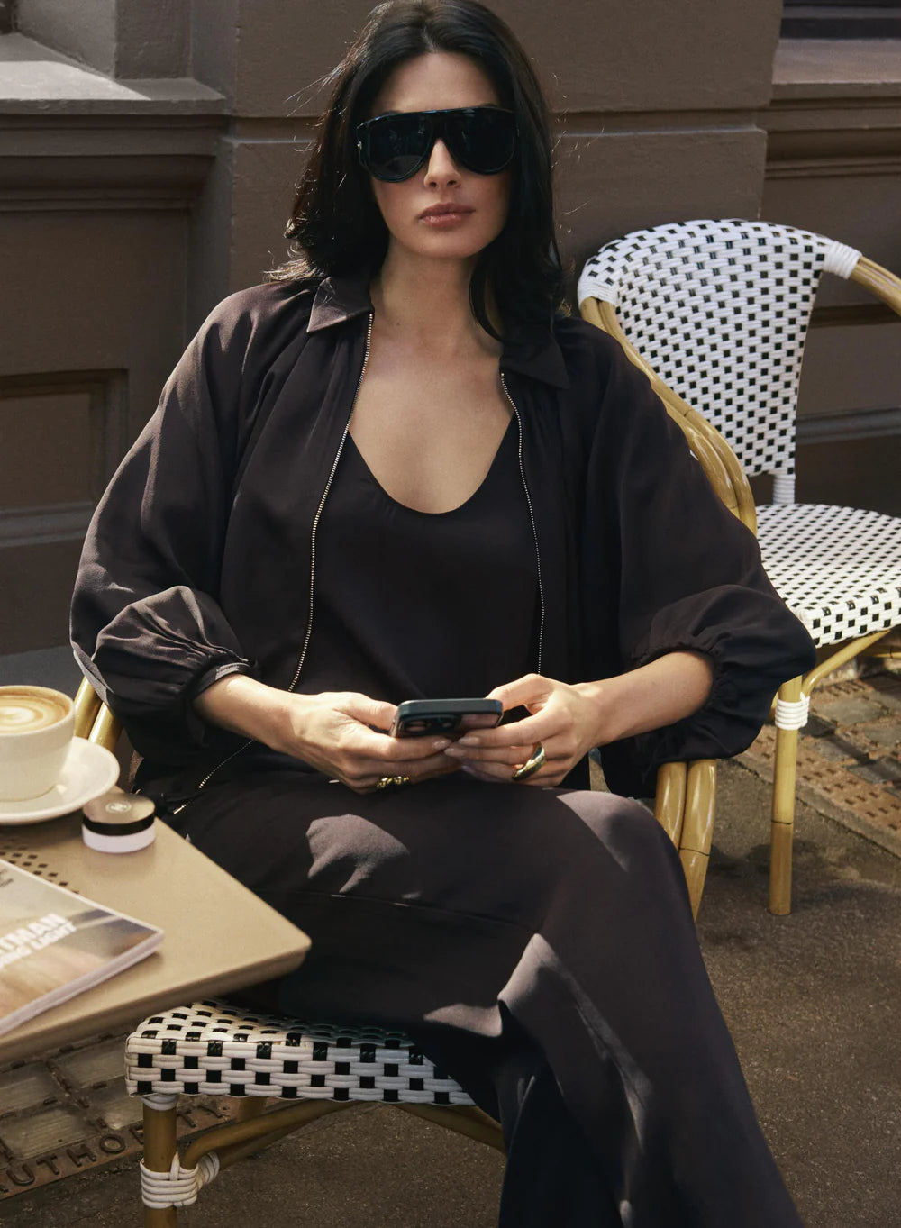 Esmaee / Mercer Bomber Jacket Dark Chocolate