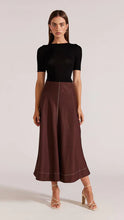 Load image into Gallery viewer, Staple the label Edie midi skirt chocolate