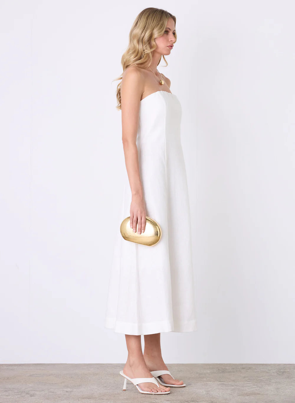 Esmaee / Marseille Bandeau Dress White