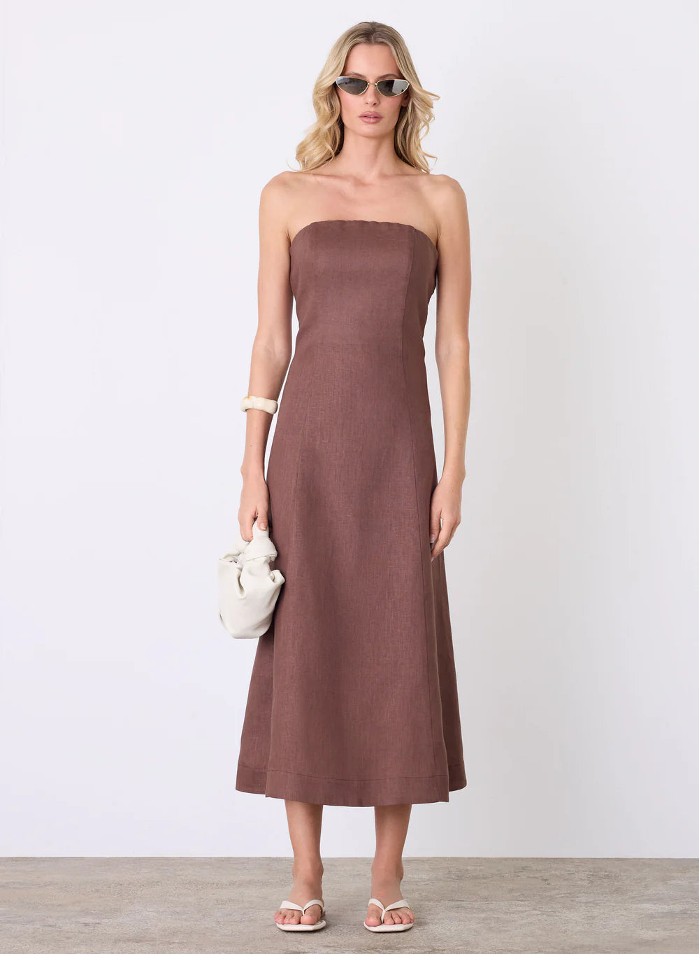 Esmaee / Marseille Bandeau Dress Espresso