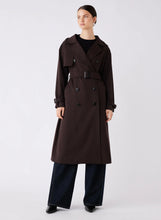 Load image into Gallery viewer, Esmaee / Avenue Trench Coat Chocolate