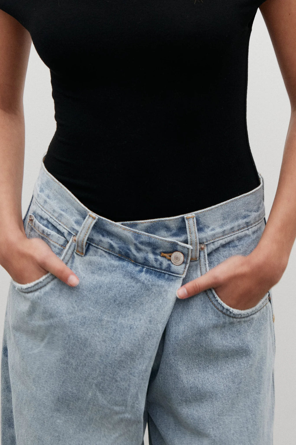 BAYSE / Palace Fold Waist Jean Sunday Blue