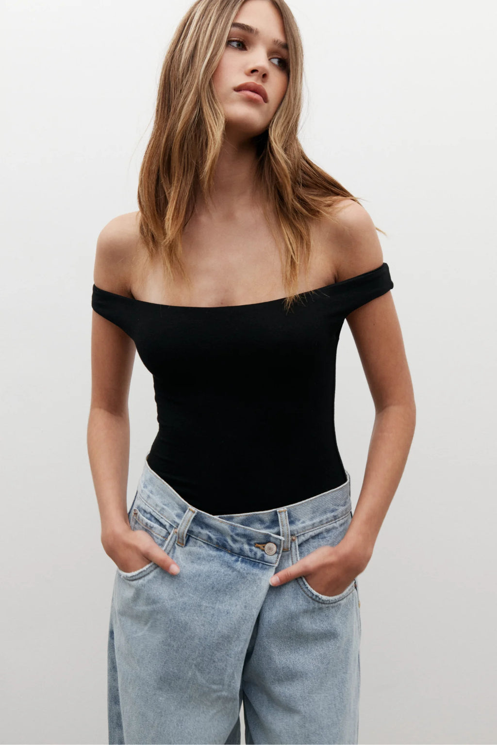 BAYSE / Palace Fold Waist Jean Sunday Blue