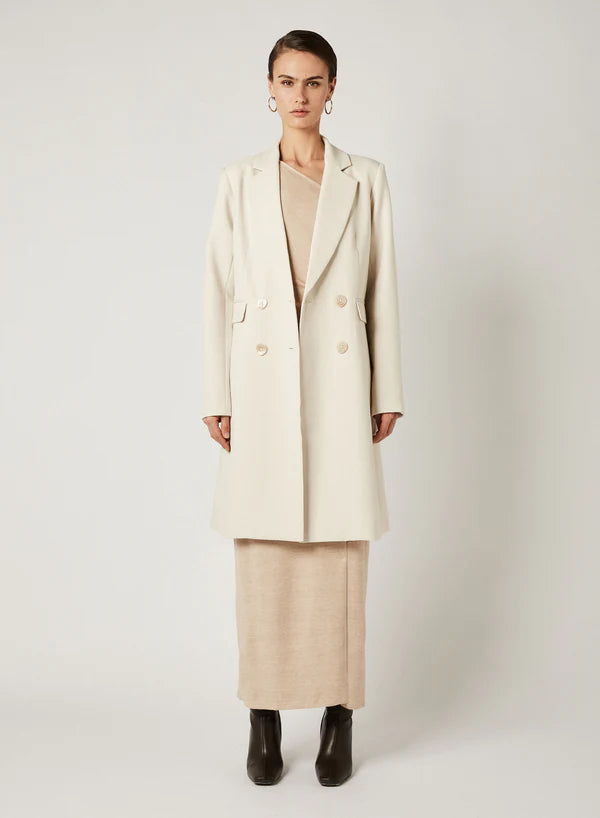 Esmaee Signature longline jacket Cream