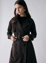 Load image into Gallery viewer, Esmaee / Avenue Trench Coat Chocolate