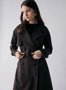 Esmaee / Avenue Trench Coat Chocolate