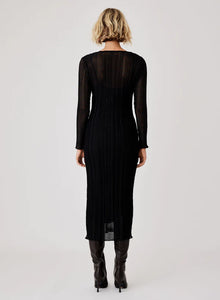 Esmaee / Krinkle Midi Dress Black