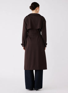 Esmaee / Avenue Trench Coat Chocolate