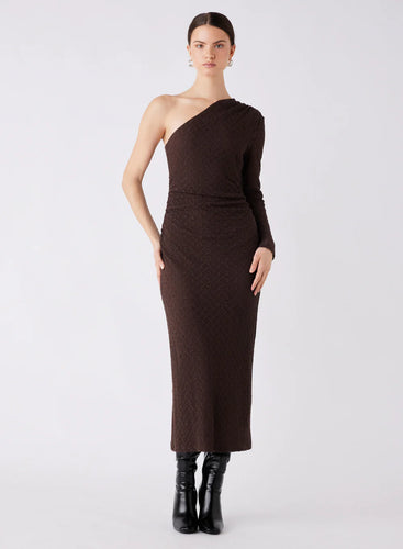 Esmaee / Exile One Shoulder Midi Dress