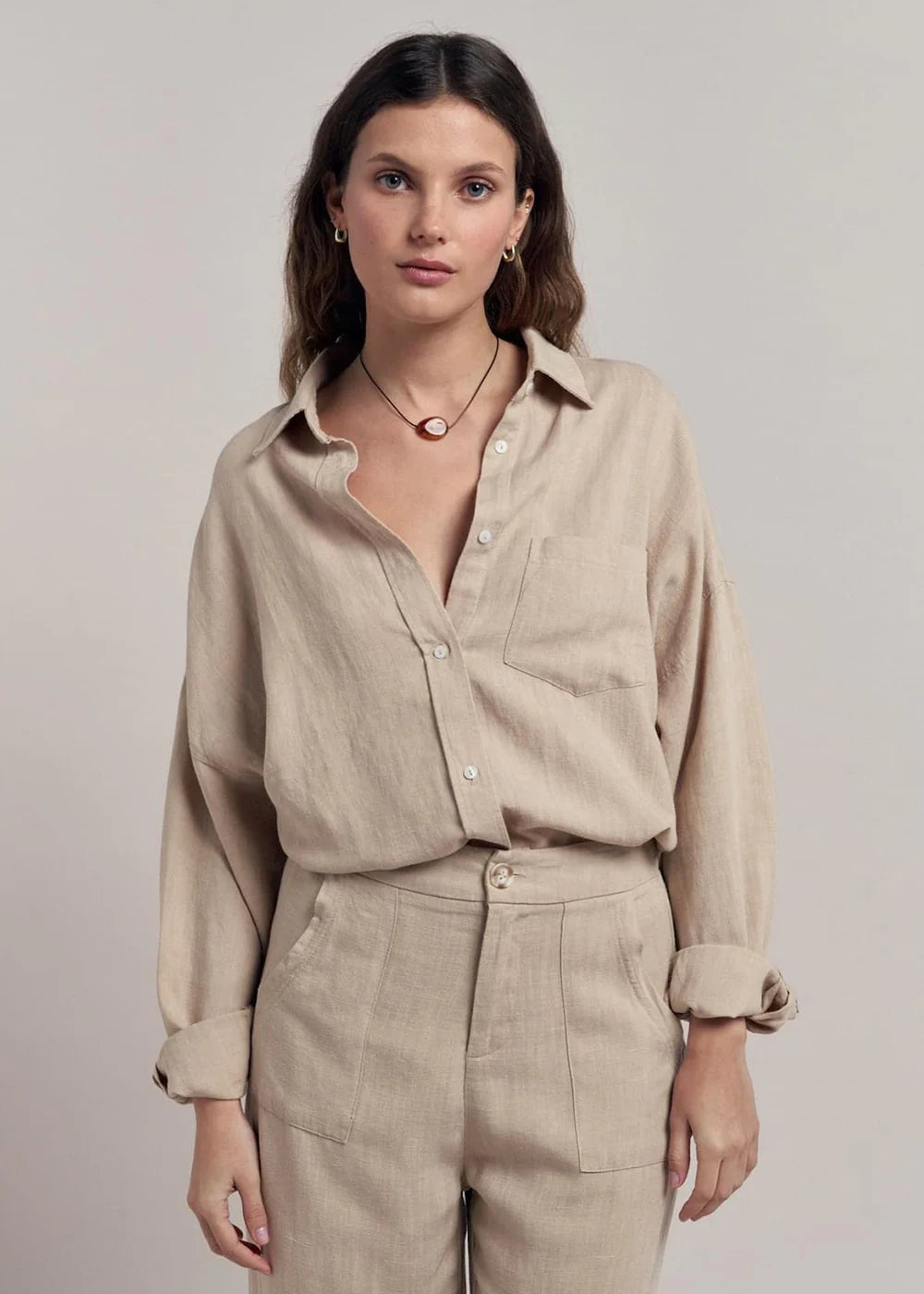 Little Lies Billie shirt camel