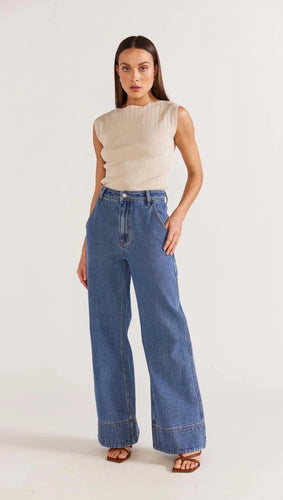 Staple the label Eva denim jeans wide leg
