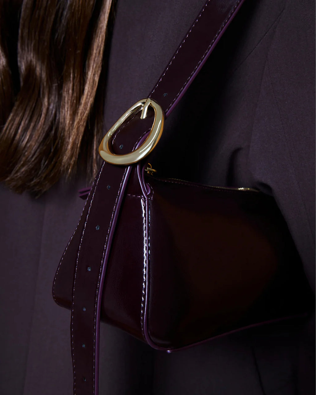 Billini / Hailey Shoulder Bag  Merlot Shine