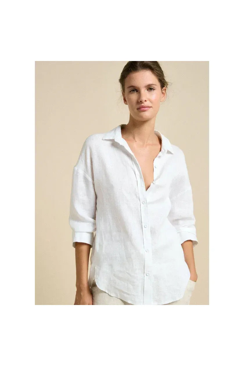 white shirt, boyfriend shirt, linenshirt