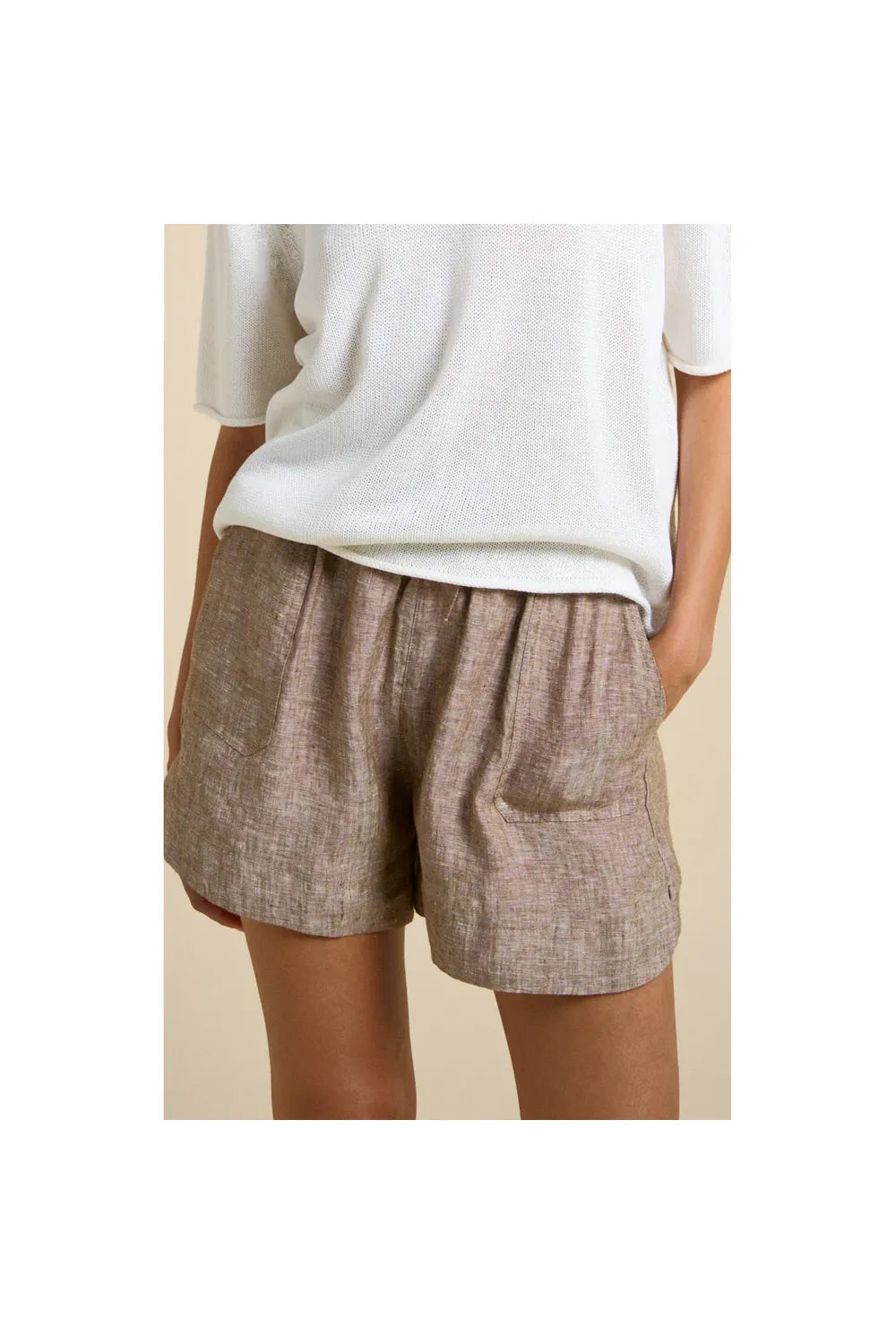 little lies bodi shorts in mocha brown