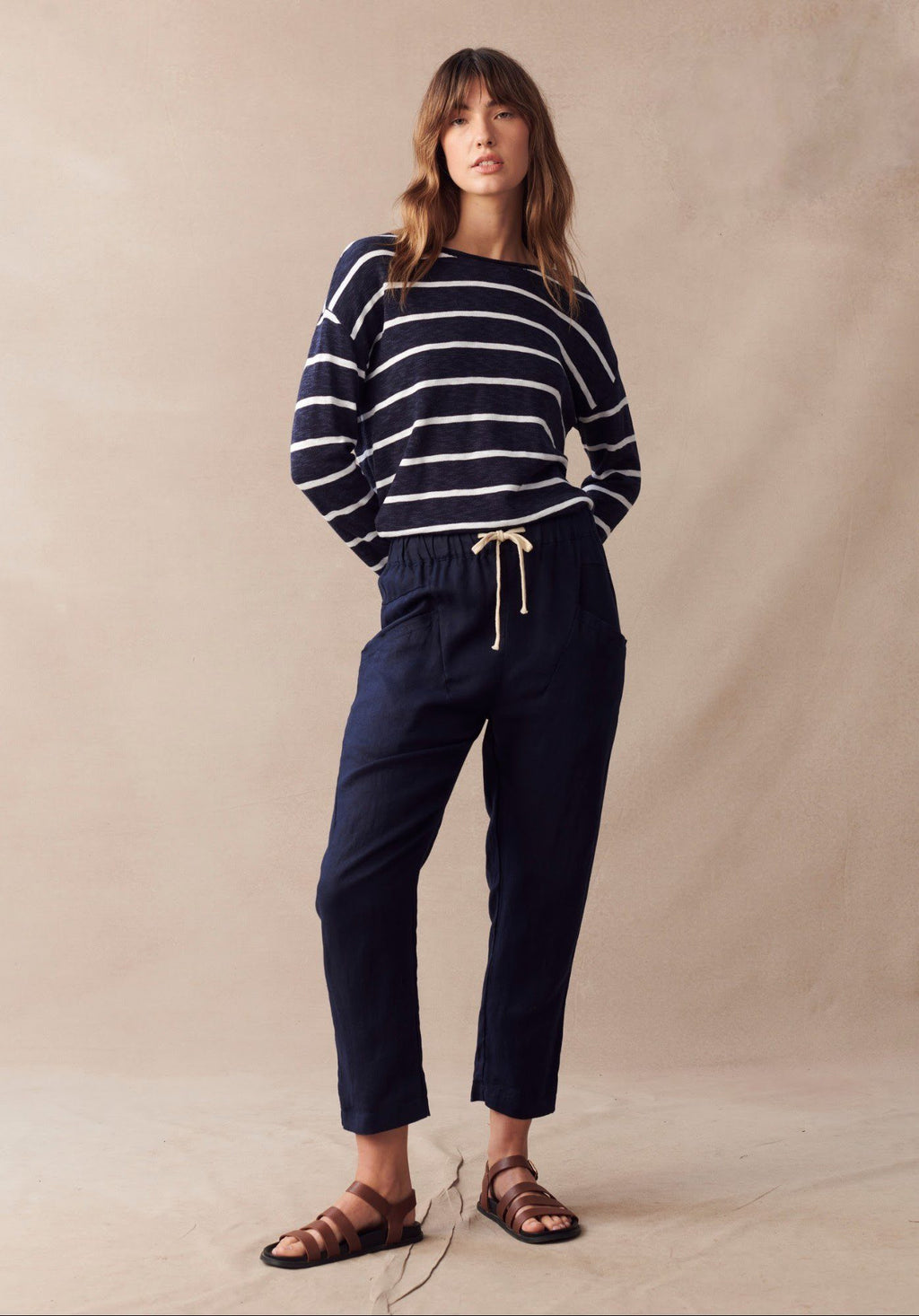 Little Lies / Luxe Linen Pant Navy