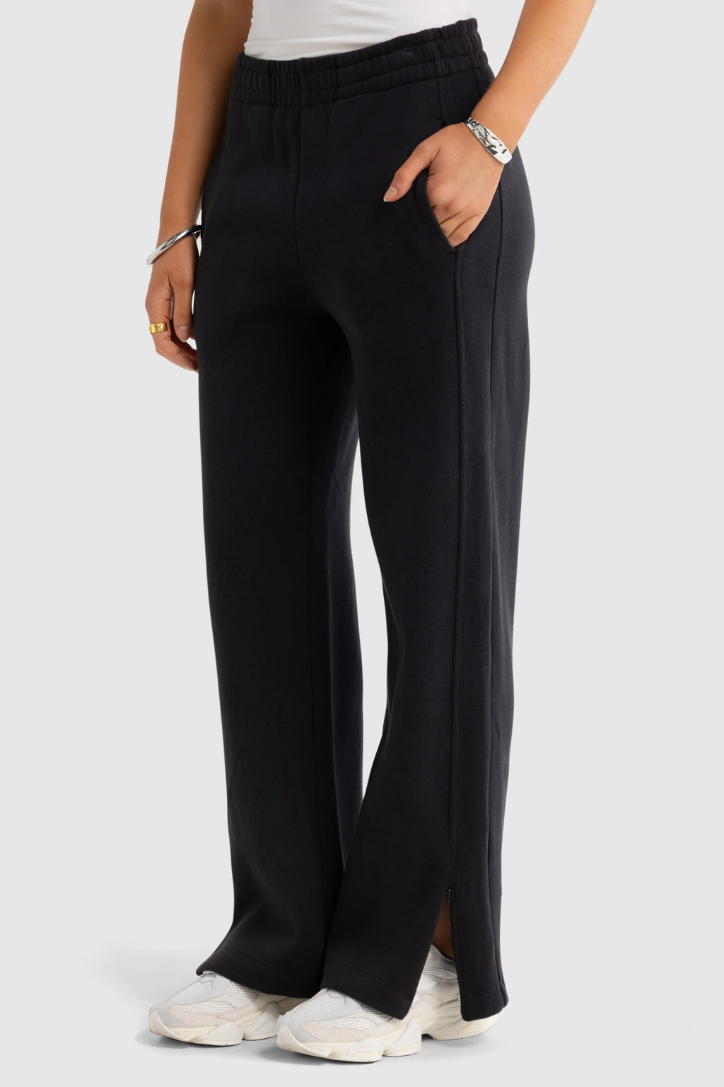 ORTC / Ava Monogram Zip Hem Pant Washed Black