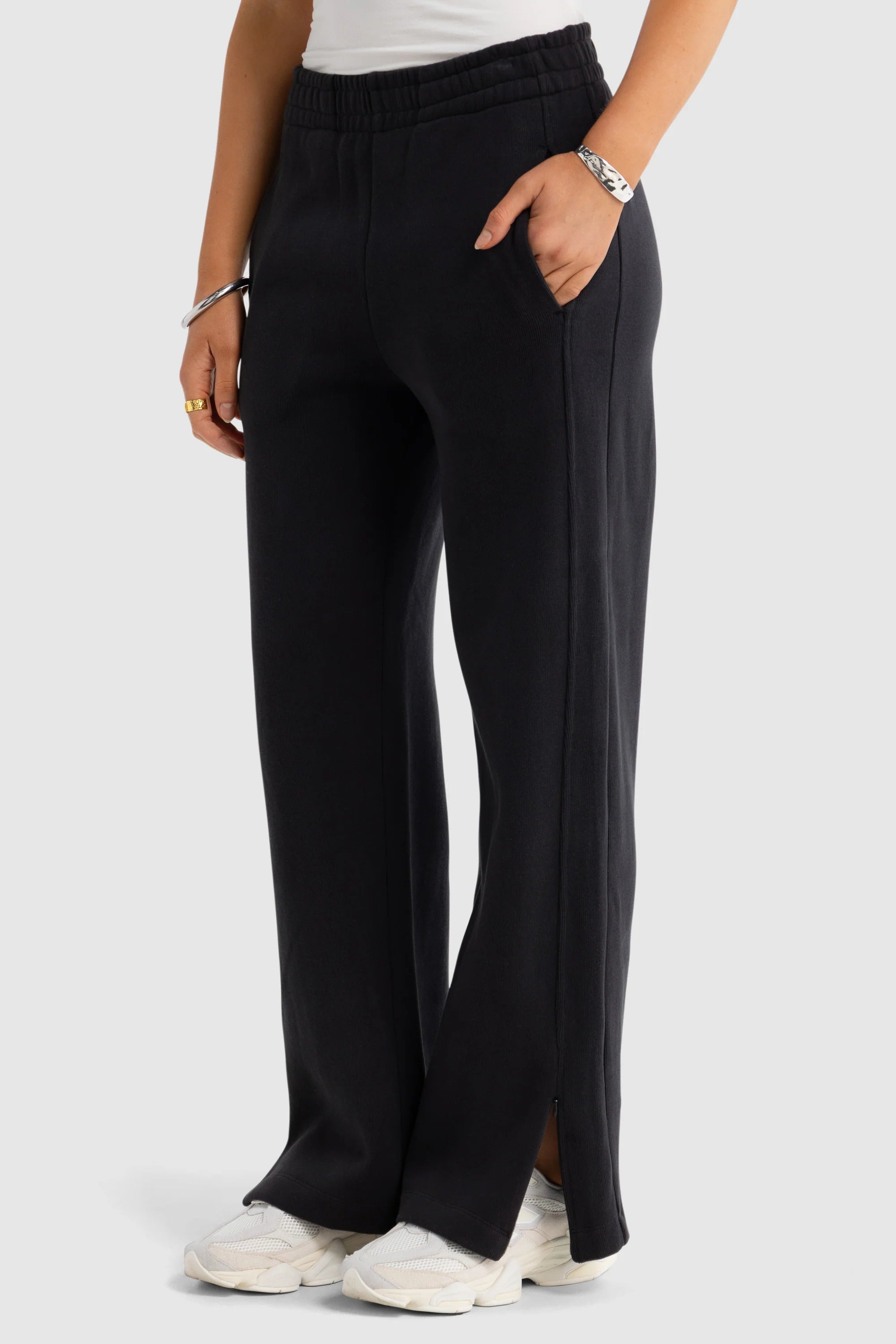 ORTC / Ava Monogram Zip Hem Pant Washed Black