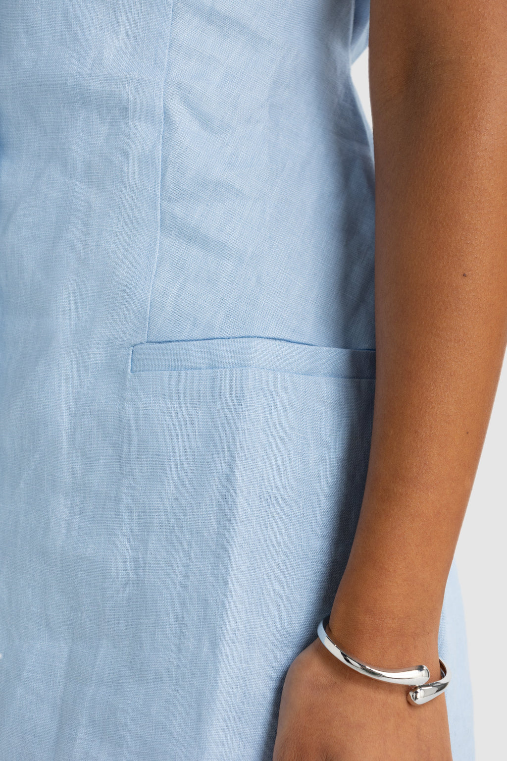 ORTC / Koda Linen Mini Dress Powder Blue