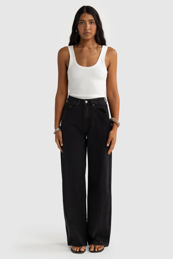 ORTC / Willow Denim Wide Leg Jean Washed Black