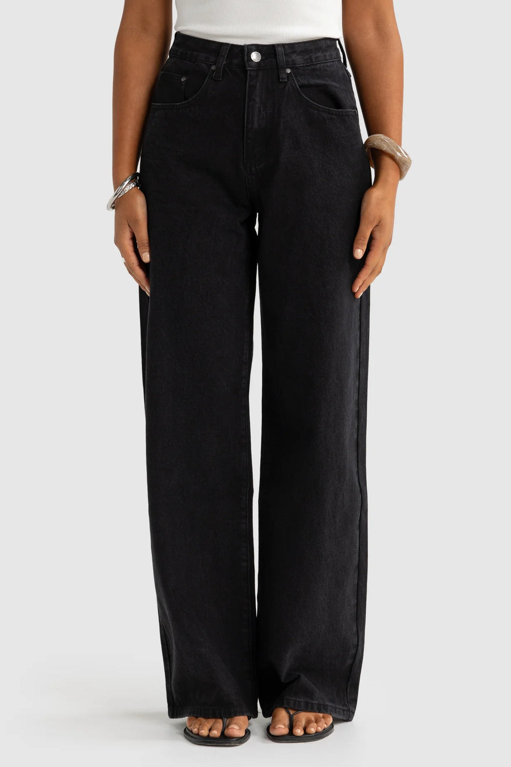 ORTC / Willow Denim Wide Leg Jean Washed Black