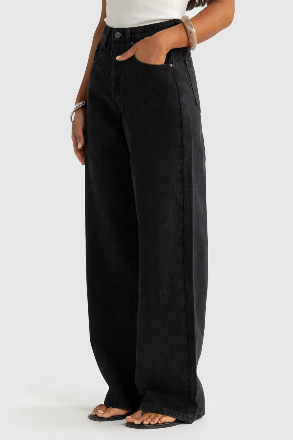 ORTC / Willow Denim Wide Leg Jean Washed Black