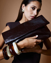 Load image into Gallery viewer, Billini / Rylee Clutch Bag Merlot Crinkle Patent