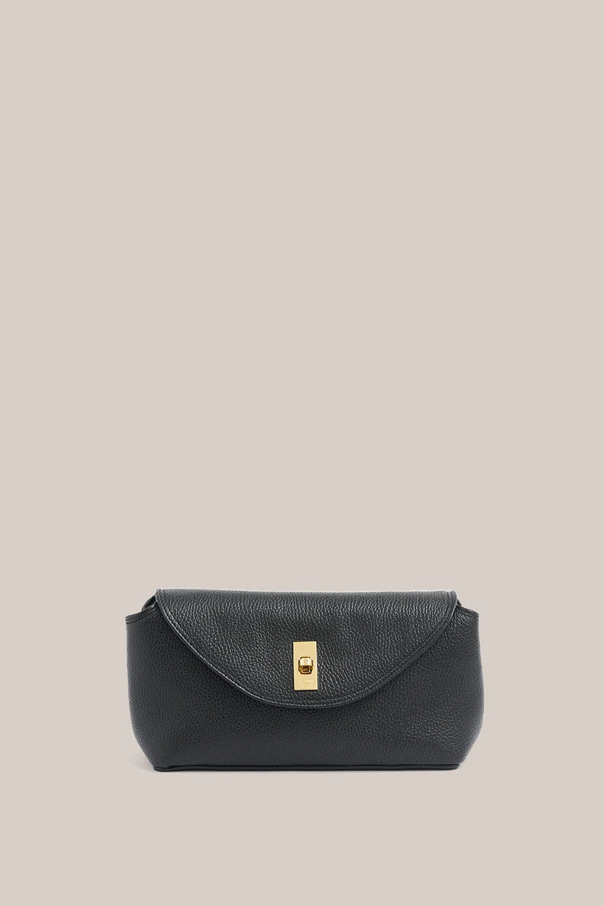 Verstirsi / Sloane Black Leather Convertible Clutch
