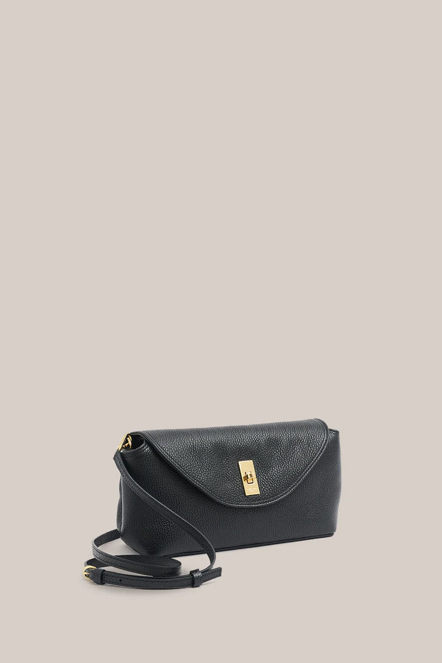 Verstirsi / Sloane Black Leather Convertible Clutch