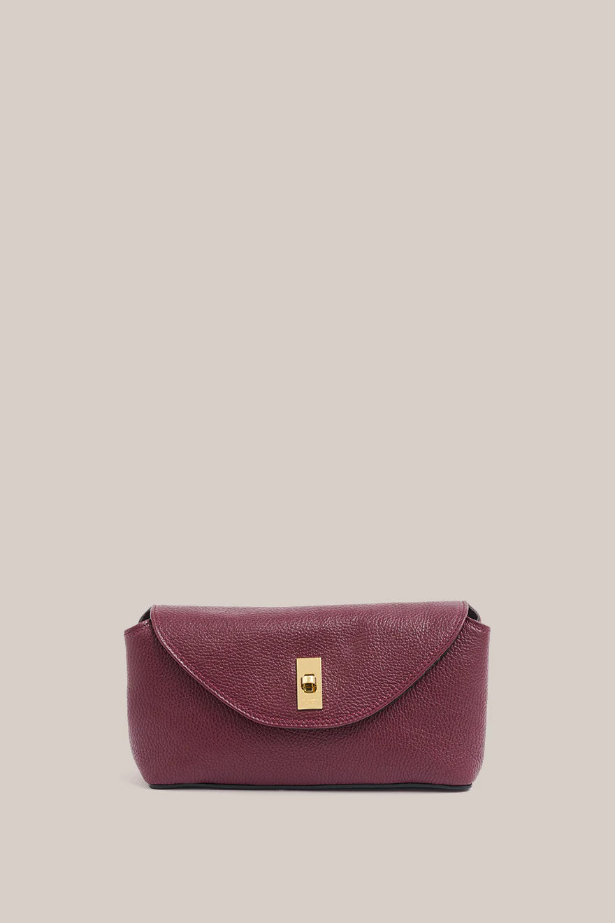 Vestirsi / Sloane Bordeaux Leather Convertible Clutch
