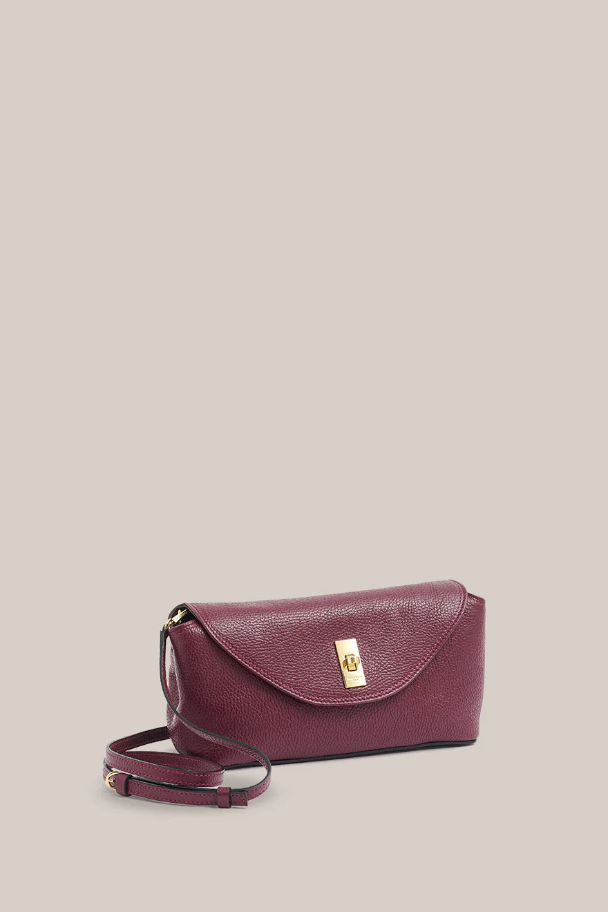 Vestirsi / Sloane Bordeaux Leather Convertible Clutch