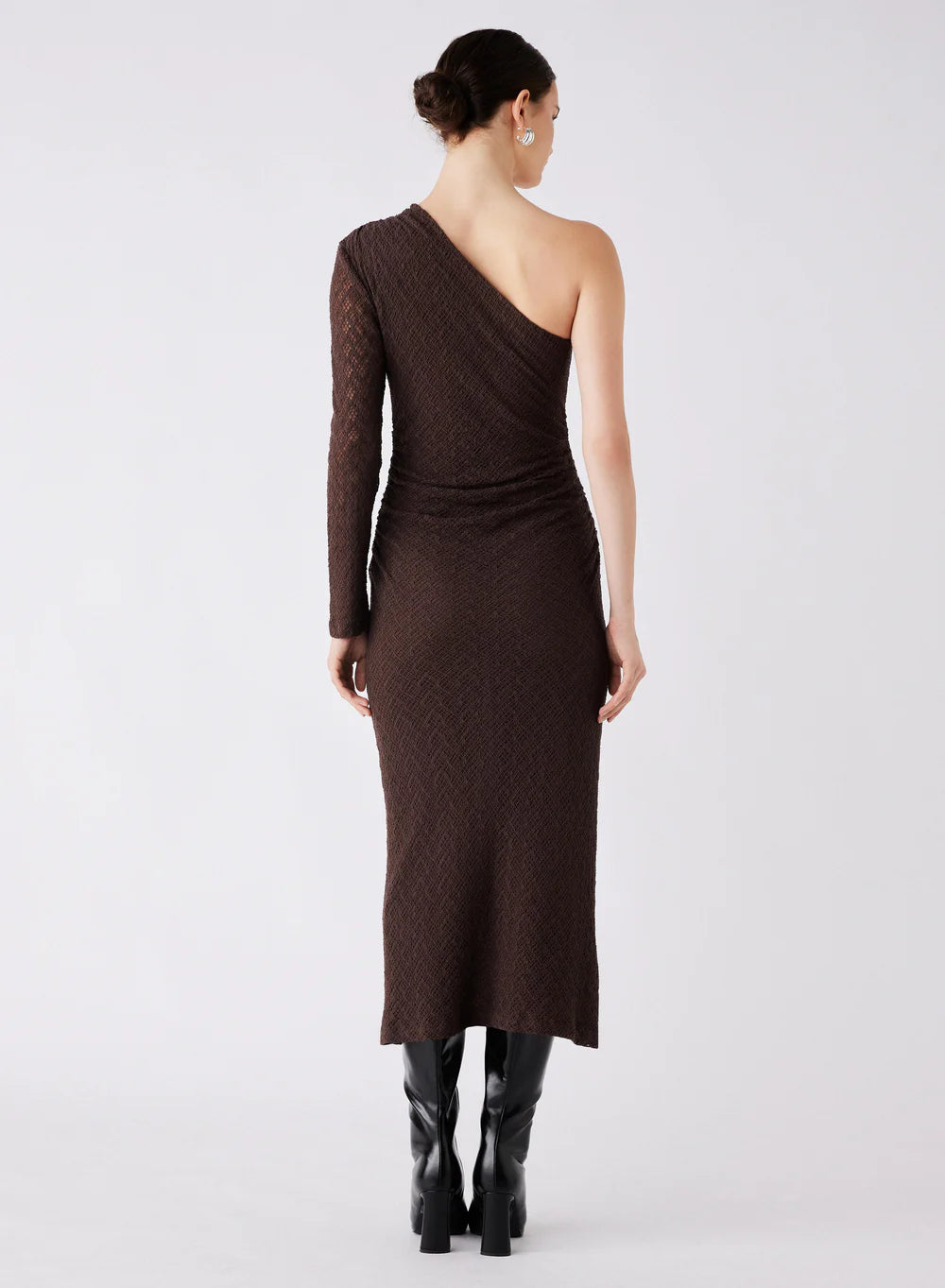 Esmaee / Exile One Shoulder Midi Dress