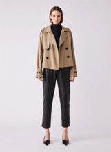 Load image into Gallery viewer, Esmaee Avenue cropped trench coat driftwood