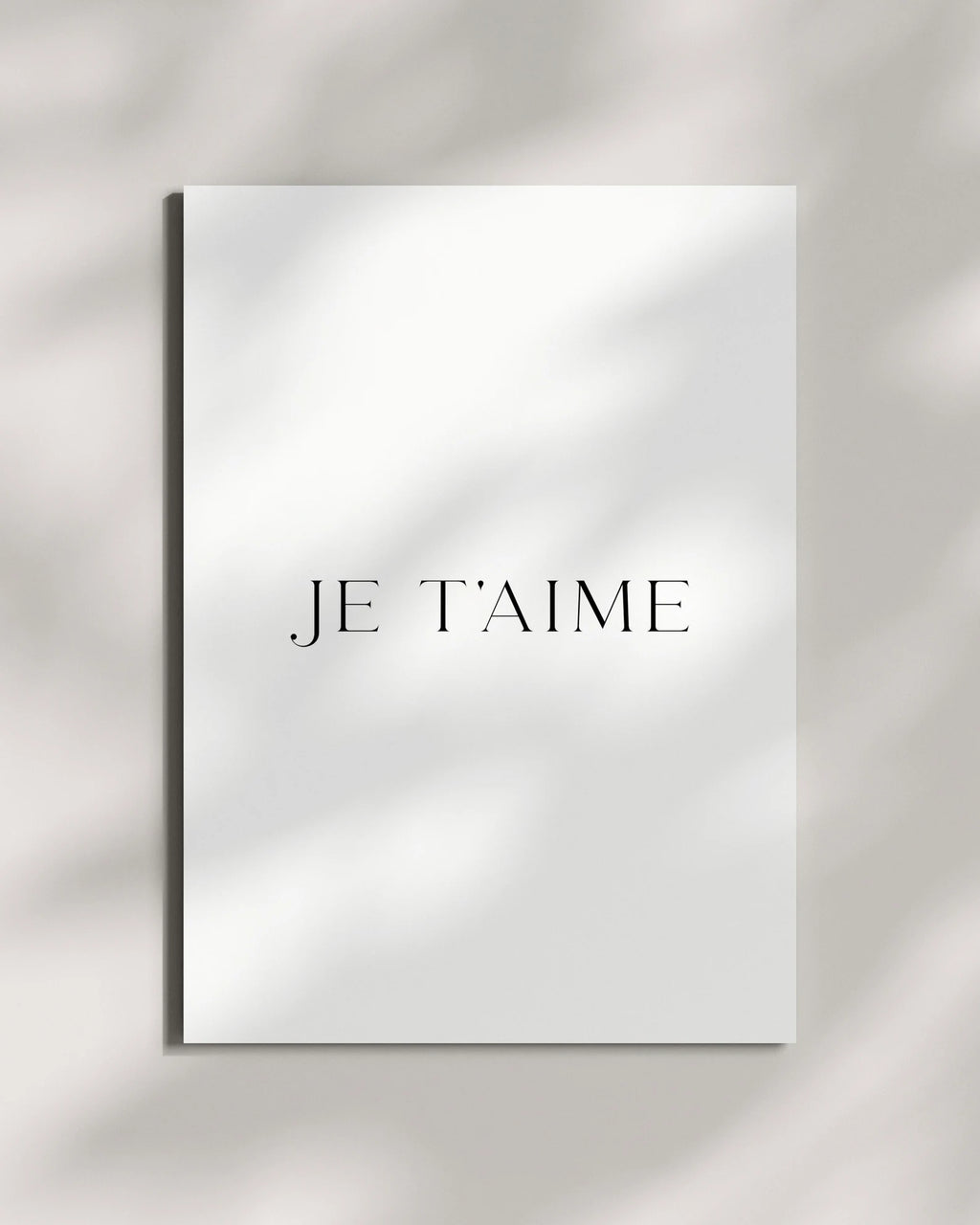 Hunter York Designs / Je T'aime French Greeting Card For Love