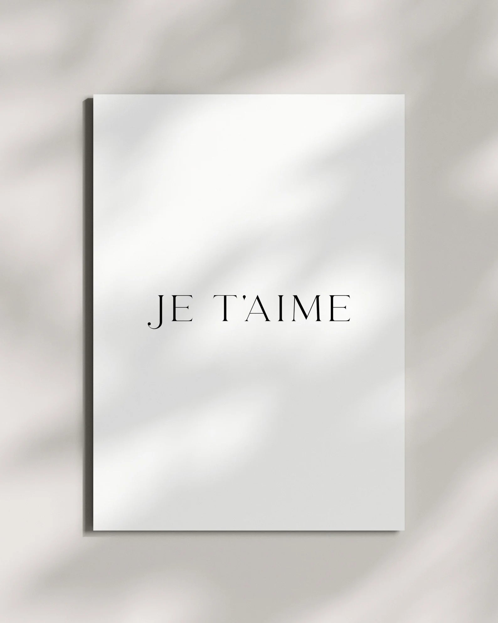 Hunter York Designs / Je T'aime French Greeting Card For Love