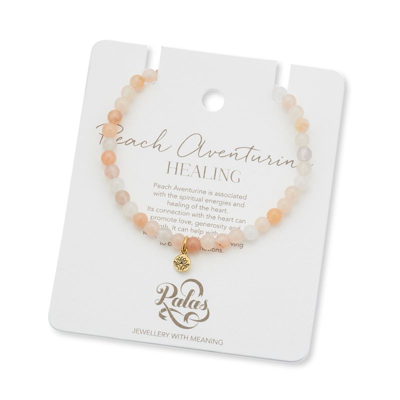 Palas / Peach Aventurine Healing Gem Bracelet