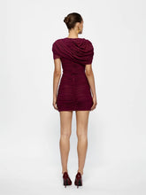 Load image into Gallery viewer, Effie Kats / Phoneix Mini Dress Burgandy