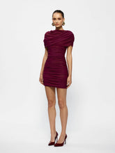 Load image into Gallery viewer, Effie Kats / Phoneix Mini Dress Burgandy