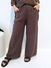 Load image into Gallery viewer, Little Lies jude linen pants chocolate