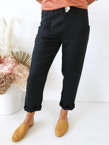 Little Lies | Luxe Linen Pant- Black