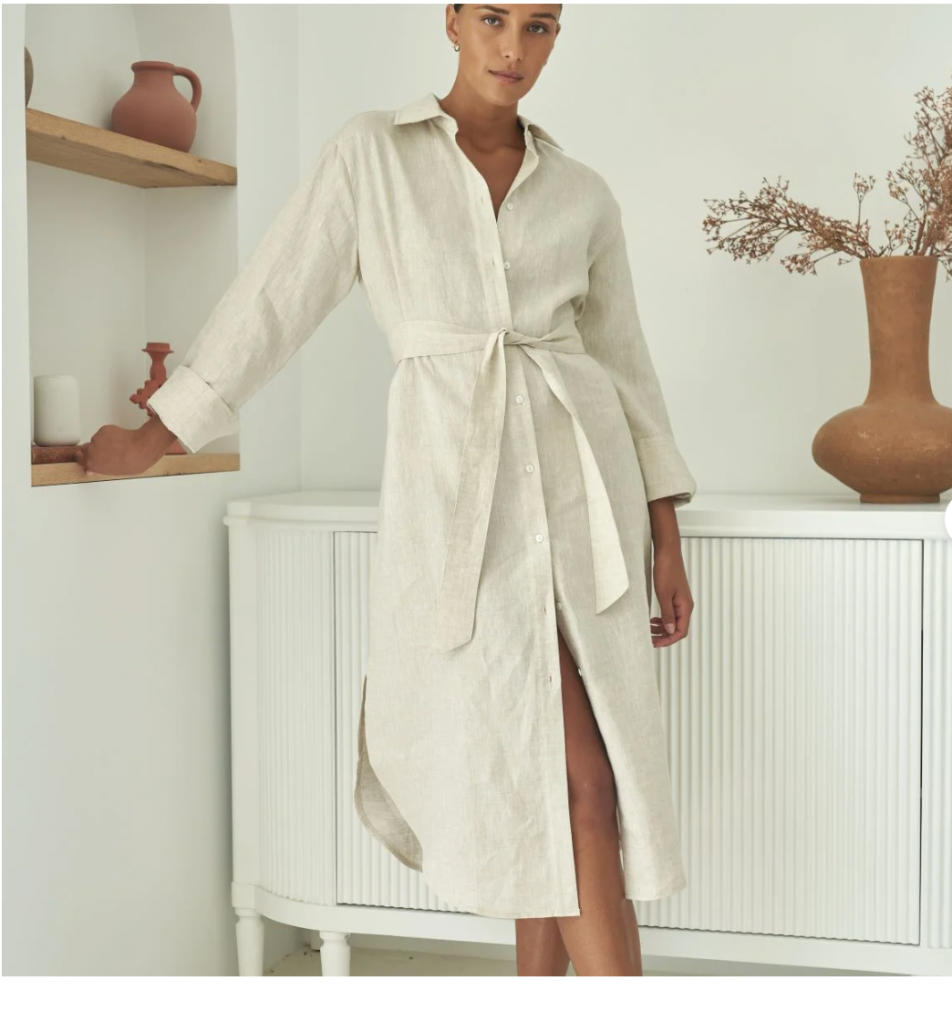 Little Lies | Bethany Linen Shirt Natural