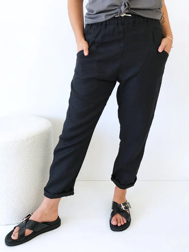 Little Lies | Luxe Linen Pant- Black